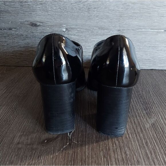 Intentionally Blank Nadia Patent Leather Block Heel Bootie in Black Size 8 - Picture 5 of 10